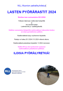 MLL Muonion Lasten pyörärastit käynnystyvät 26.5.2024!